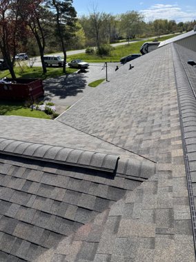 Newly installed shingle field &mdash; TNE Roofing & Siding