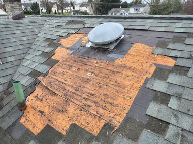 Tear-off down to fresh decking &mdash; TNE Roofing & Siding